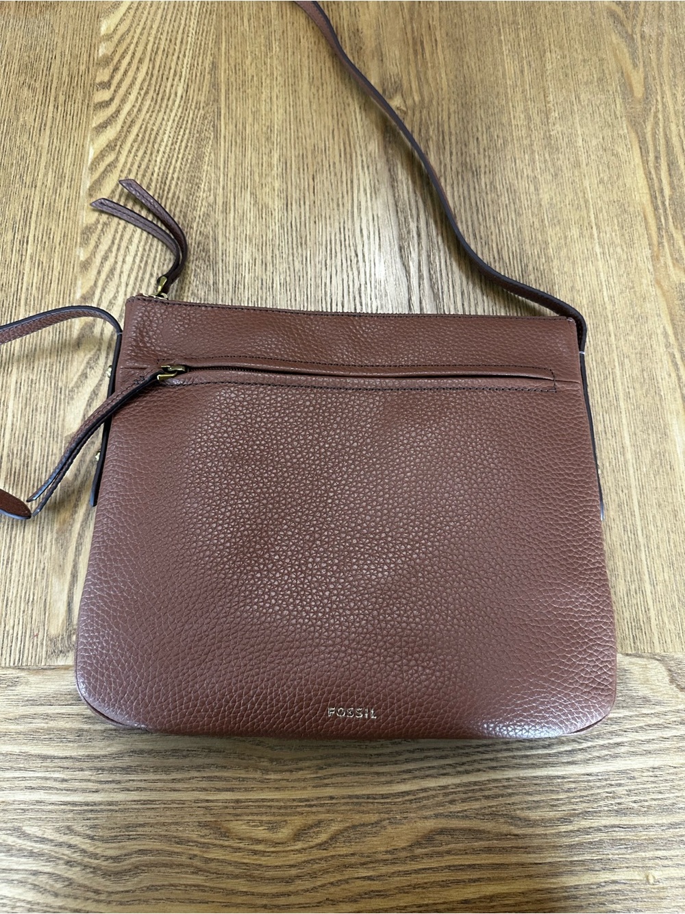 Fossil Brown Leather Crossbody Bag